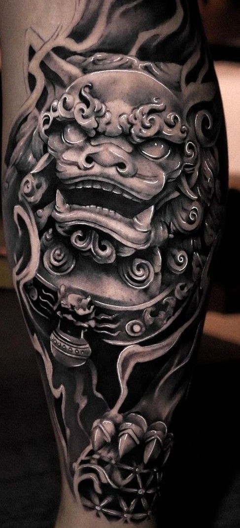 Pin by Felipe Carvalho on Tatoo | Foo dog tattoo, Foo dog tattoo design,  Sleeve tattoos