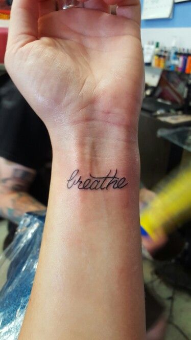 Breathe wrist tattoo