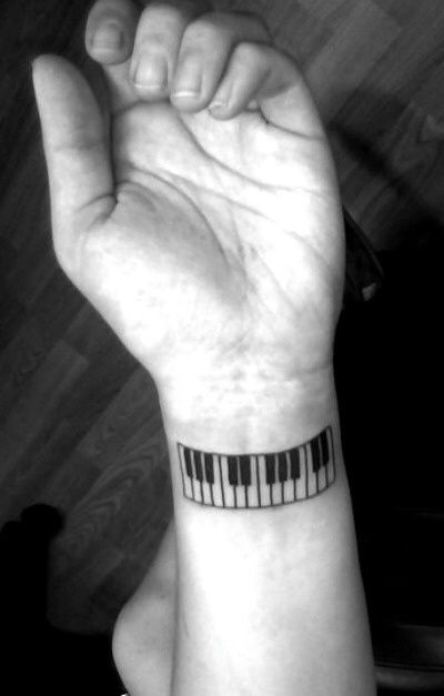Piano Wrist Tattoo
