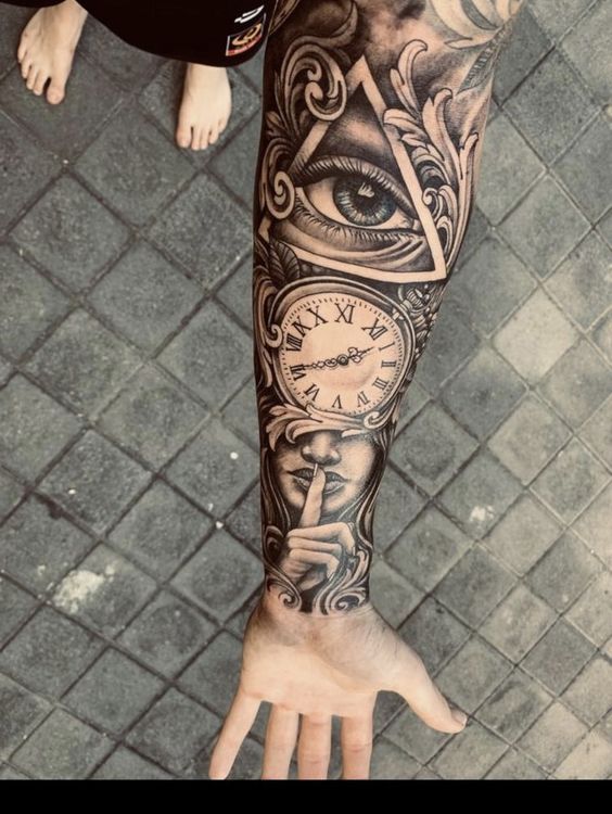 55 Men and Women Birth Date Clock Tattoo Ideas