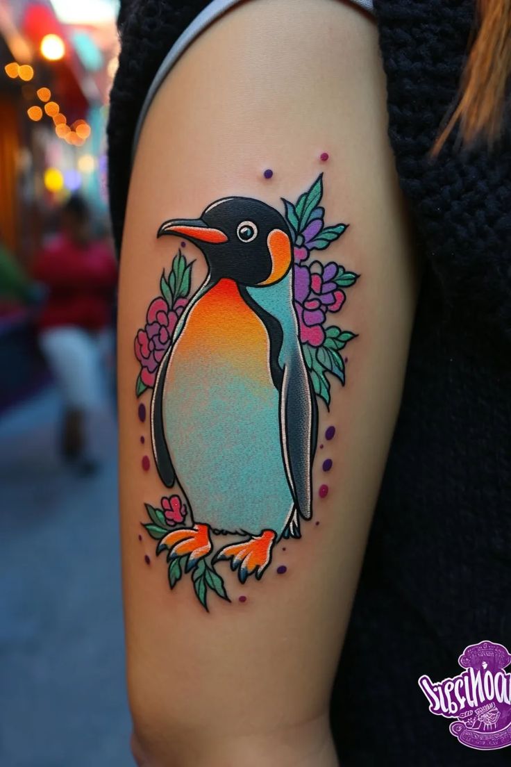 Pin by Amalthia Verlinden on Tattoo ideas in 2025 | Penguin tattoo, Tattoo arm designs, Sleeve