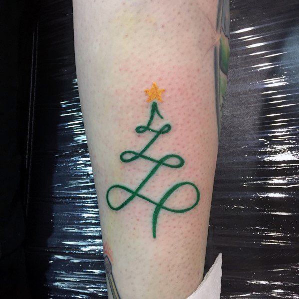 30 Cool Christmas Tree Tattoo Ideas for Men