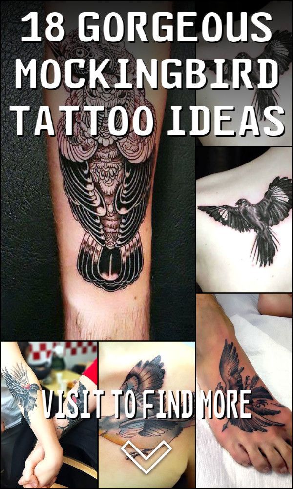 18 Gorgeous Mockingbird Tattoo Ideas