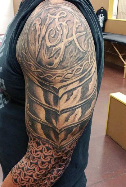 93 Armor Tattoo Designs for Men