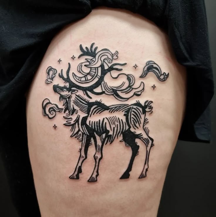 Elk Tattoo, elk tattoo ideas, geometric elk tattoo, simple elk tattoo,  traditional elk tattoo