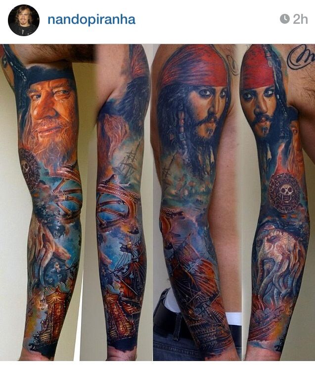 Love this !!!! Pirates of the Carribbean themed sleeve