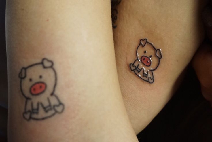 aunt and niece tattoo #oinkoink