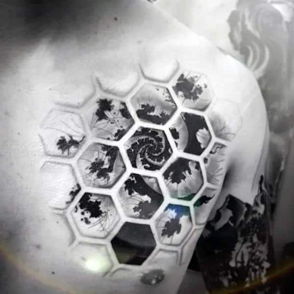 80 Honeycomb Tattoo Designs for Men | Honeycomb tattoo, Pattern tattoo, Hexagon  tattoo