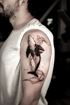 Fine Line Orca Tattoo