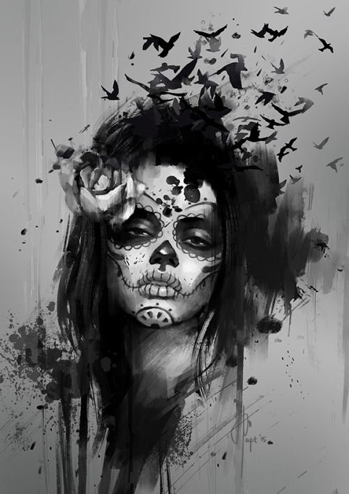 santa muerte tattoos black and white - Google Search #santamuerte