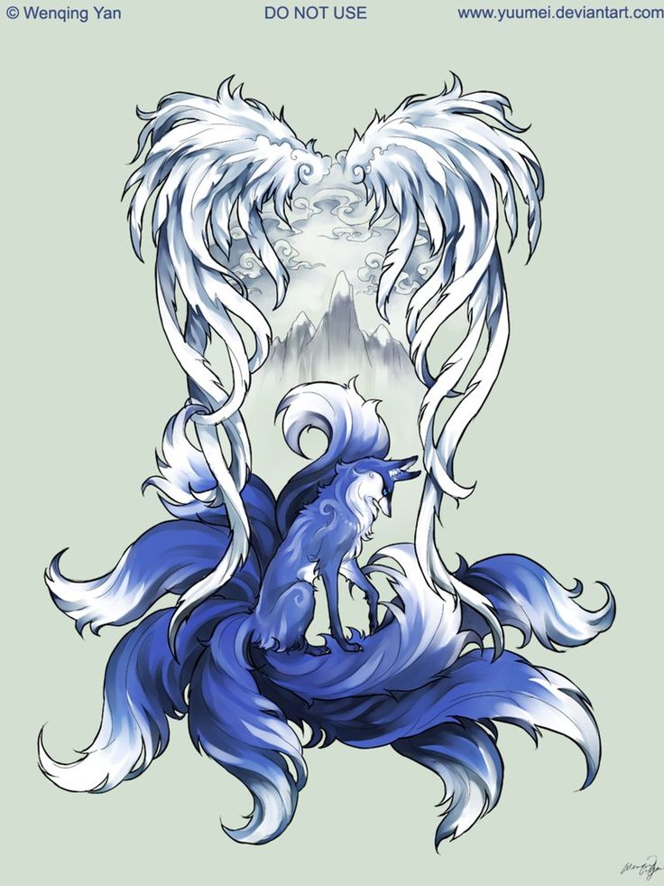 9 Tailed Fox Tattoo Commission by yuumei on DeviantArt