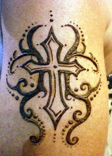 Cross henna tattoo | Cute henna tattoos, Cute henna designs, Henna style  tattoos