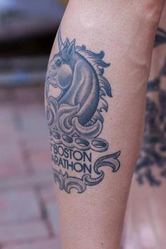 Boston Marathon Tattoo