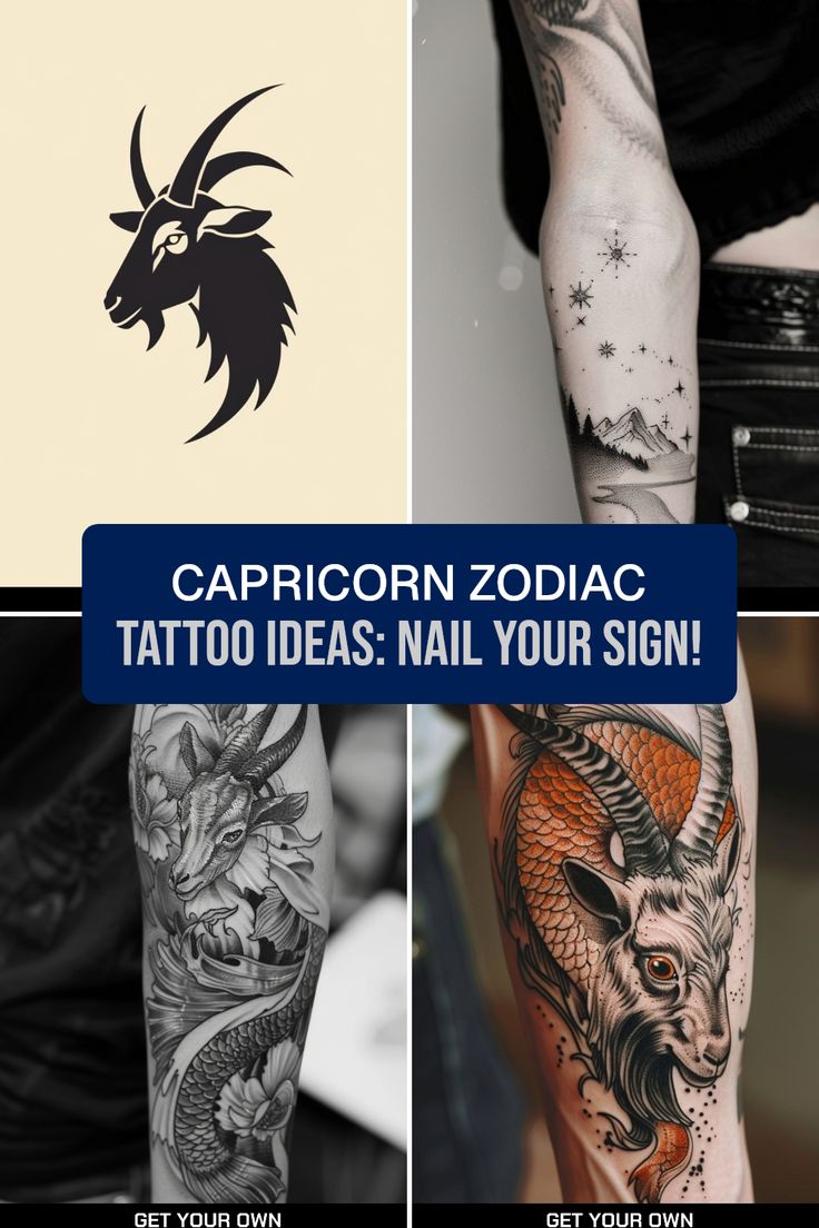 Capricorn Zodiac Tattoo Ideas: Nail Your Sign!
