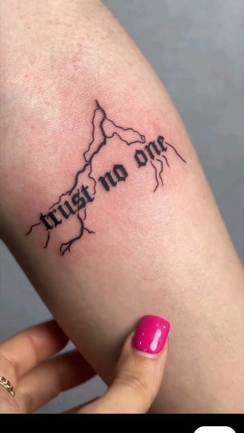 TRUST NO ONE × Forearm tattoo ideas for women