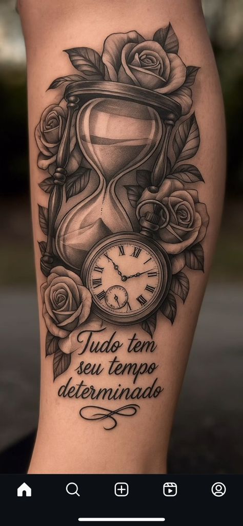 Hour Glass Tattoo Ideas Unique