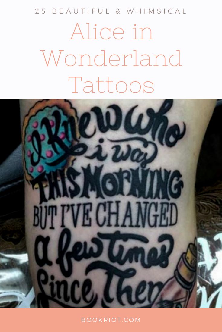 25 Beautifully Whimsical Alice in Wonderland Tattoos | Book Riot
