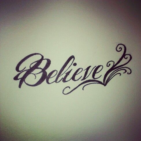 Believe tattoo design