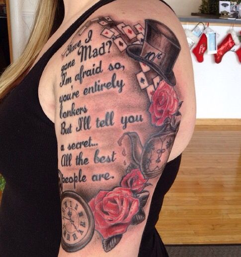 Pin by Ruth Lindner-Merkley on Tattoo | Mad hatter tattoo, Wonderland tattoo,  Gorgeous tattoos