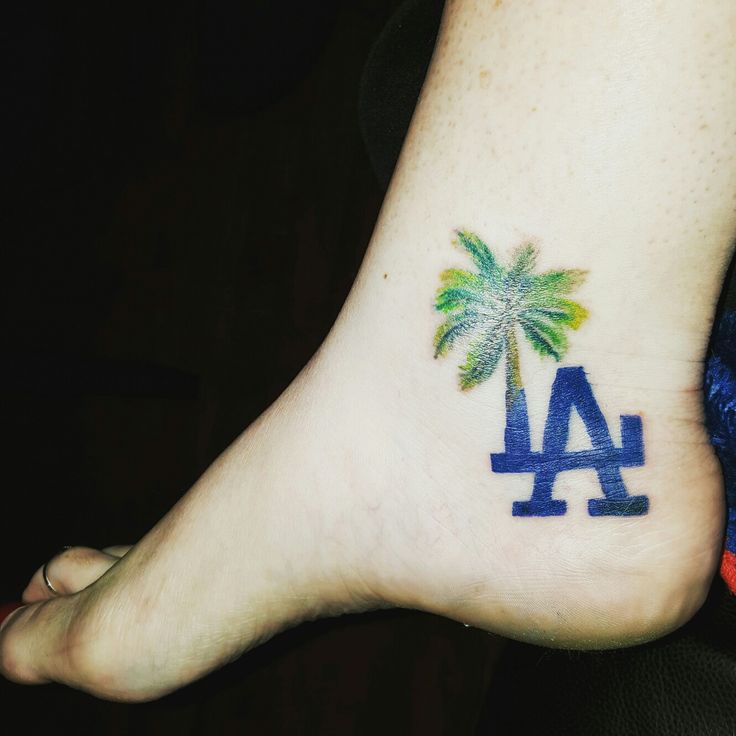 For my love of the Dodgers and Maui. ⚾ Inner ankle foot tattoo