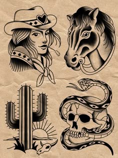 Cowboy Boot Tattoo Men