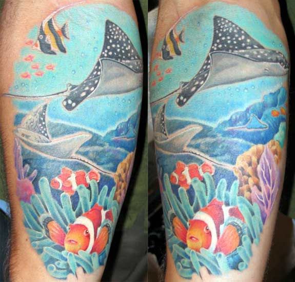 coral reef tattoo back - Buscar con Google