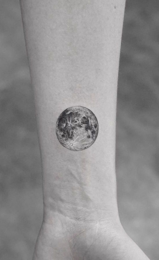 Full Moon Cresent Graphic Tattoo