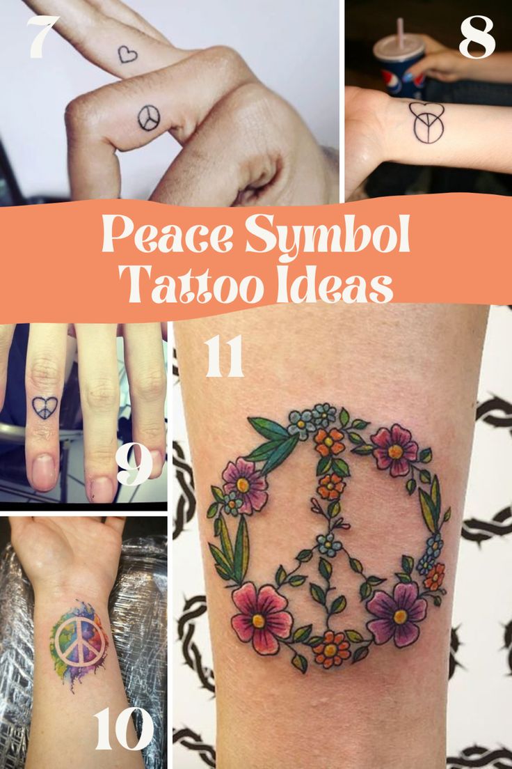 81 Modern Peace Sign Tattoo Designs & Ideas