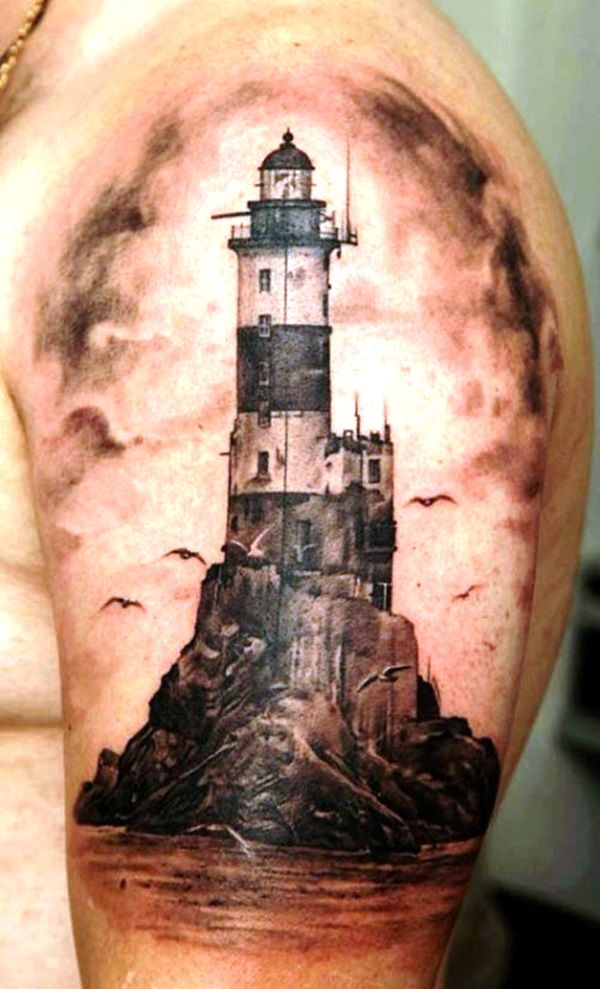 20 Stunning Lighthouse Tattoo Ideas • Inspired Luv