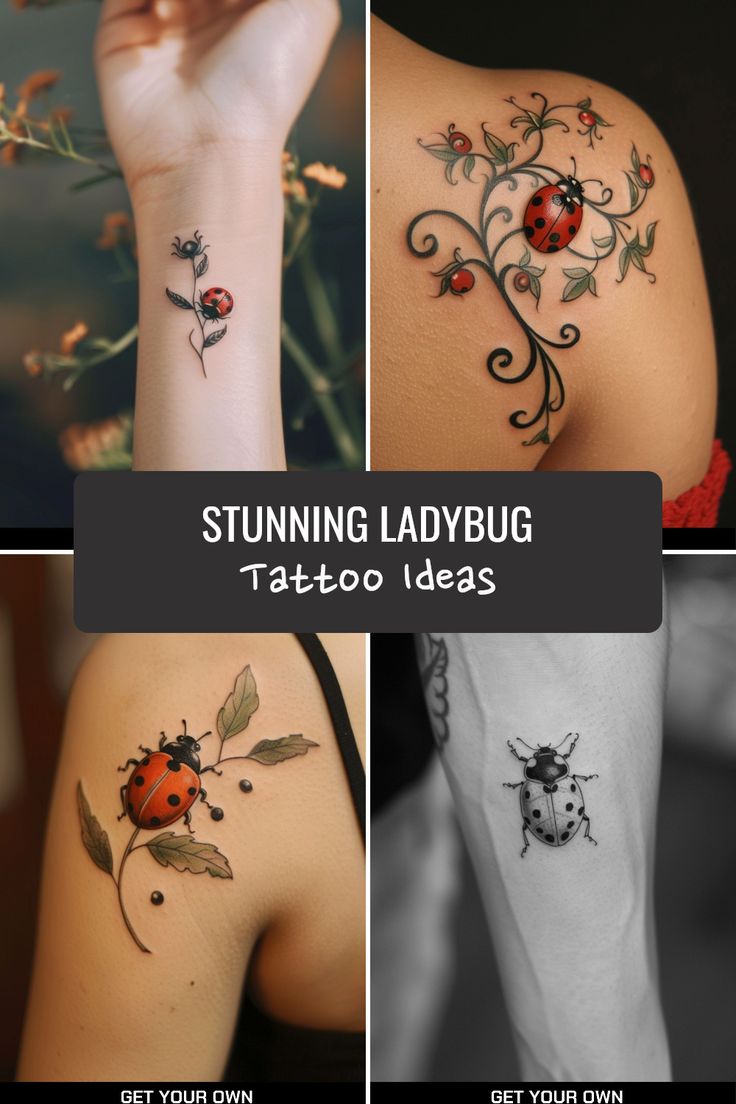 Stunning Ladybug Tattoo Ideas