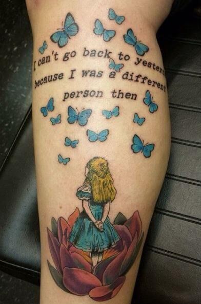 50+ Alice In Wonderland Tattoos Ideas ...