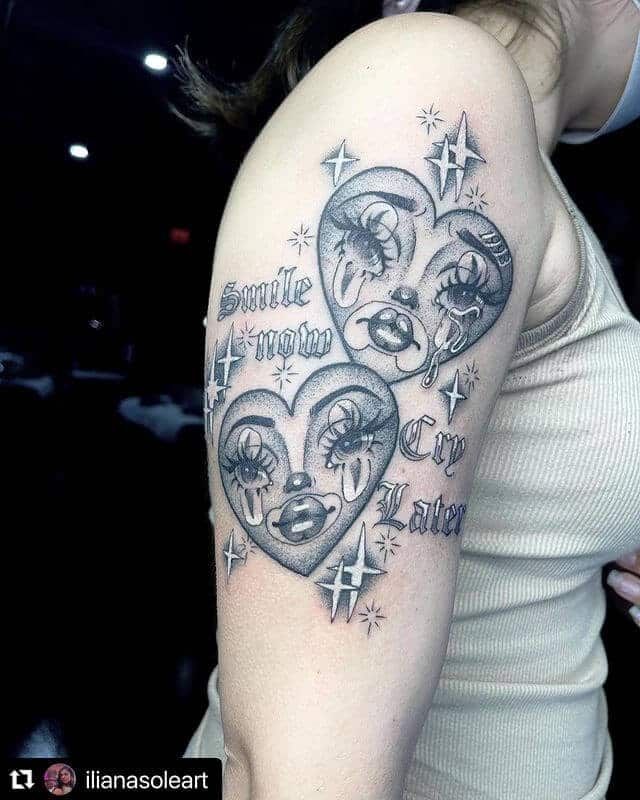 46 Laugh Now Cry Later Tattoo Designs with Meaning