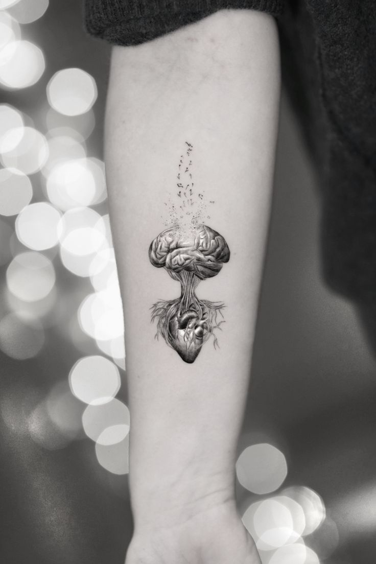 Brain & Heart music Tattoo | Tattoo by Alex Aureo in Aureo Roma Tattoo &  Gallery