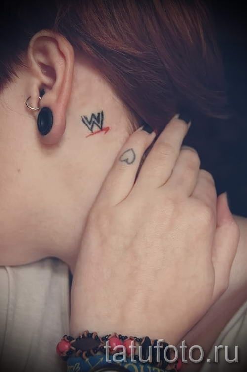 Right Behind the Ear WWE Tattoo