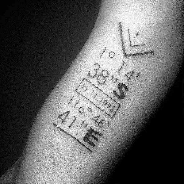 50 Coordinate Tattoo Ideas for Men