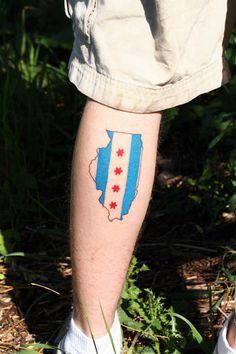 Pin by Caitlin Cole Design on Styles: Tats | Flag tattoo, Chicago flag  tattoo, Tattoos