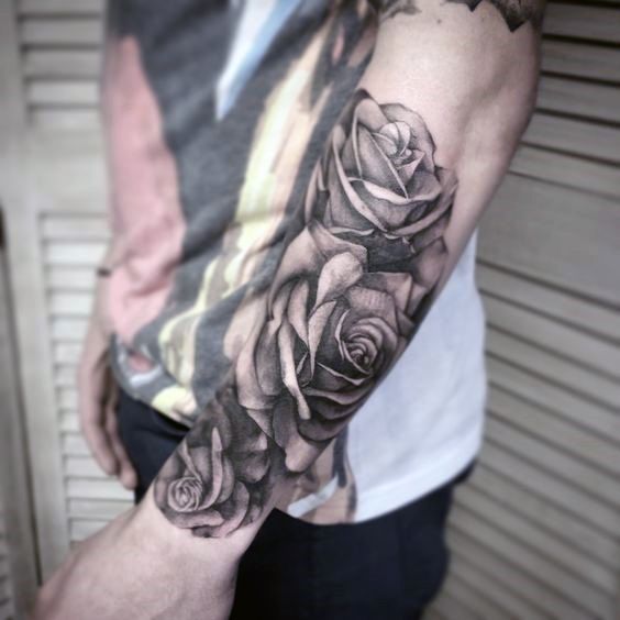Rose Tattoo Ideas with Unique Floral Elements