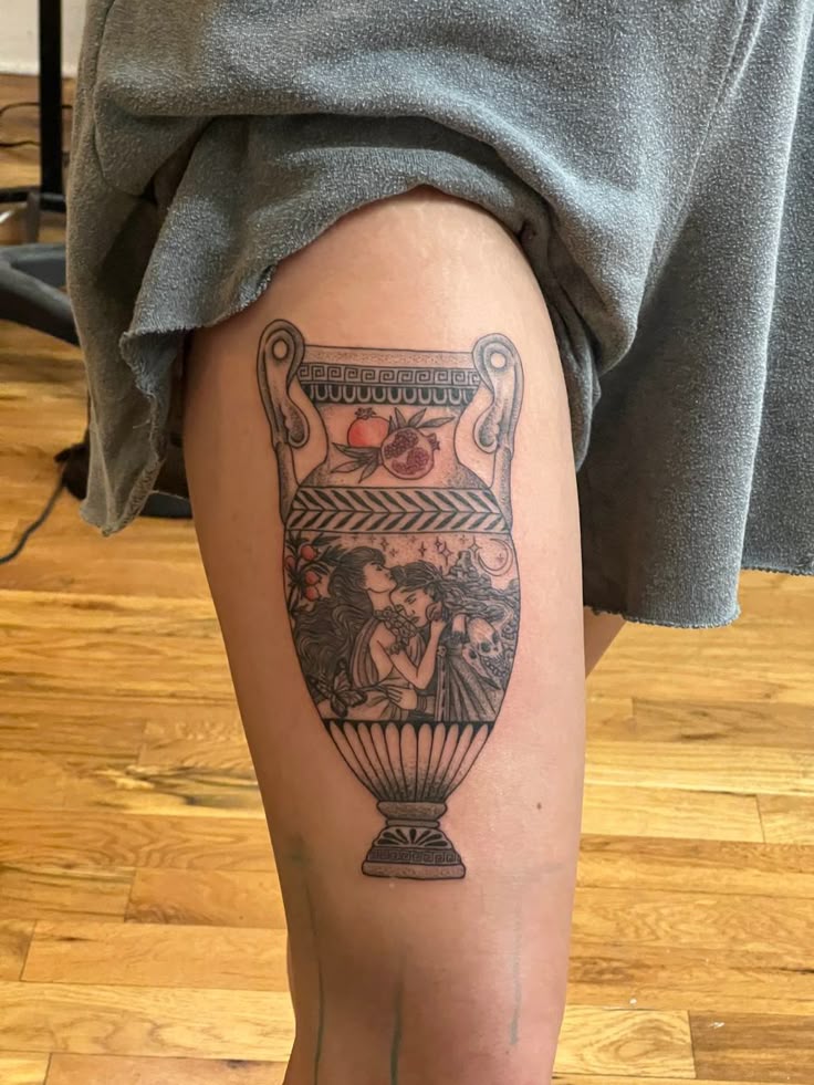 persephone and hades greek vase tattoo