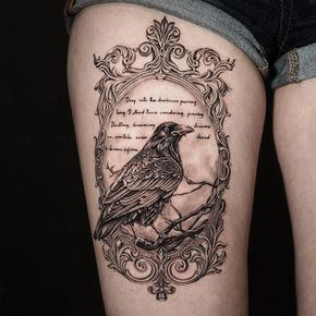 23 Mystique and Seductive Raven Tattoo Designs
