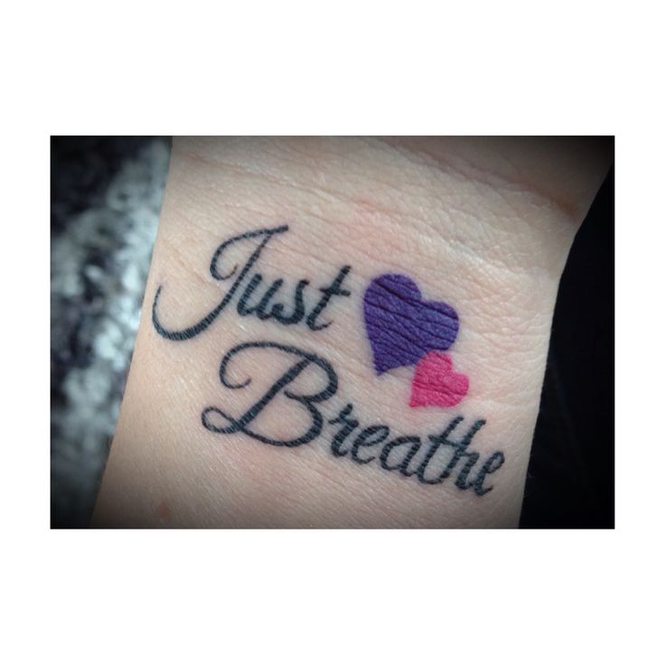 Just breathe tattoo