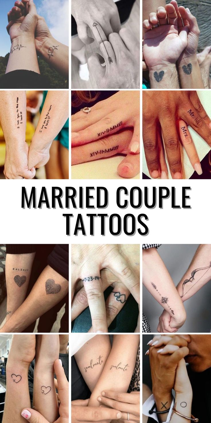 Christian Married Couple Tattoos Ideas with Small Meaningful Designs and  Unique Love Small Touch