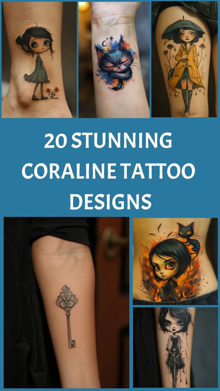 20 Stunning Coraline Tattoo Designs
