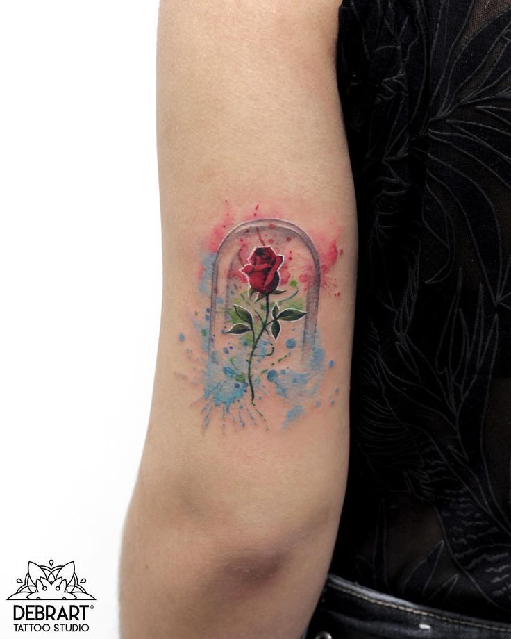 Beauty and the Beast Enchanted Rose Tattoo | Tattoo Ideas and Inspiration |  Beauty and the