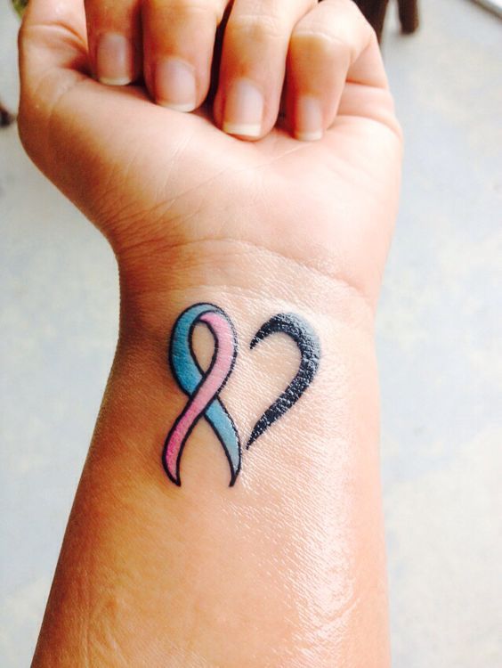 cancer ribbon tattoos