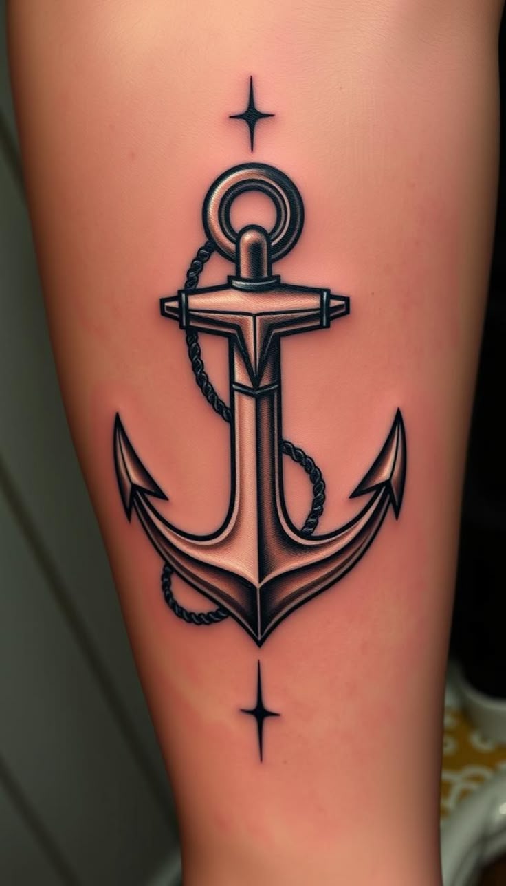 3D Anchor Tattoo Ideas: Stability with Depth