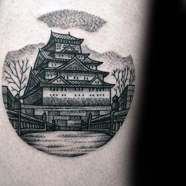 60 Pagoda Tattoo Designs for Men