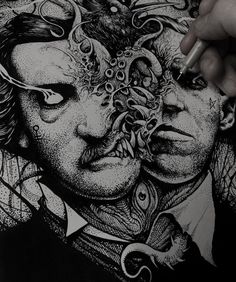 Discover 31 Hp Lovecraft Drawing Ideas and Cthulhu Tattoo Ideas |  lovecraftian horror, tentacle tattoo, black and white cthulhu design and  more