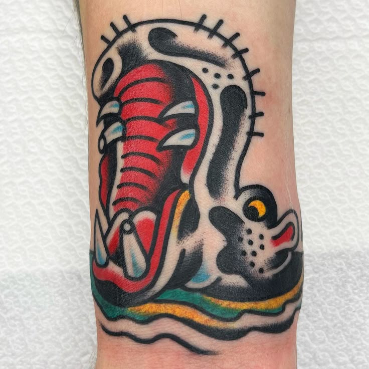 Traditional Hippo Tattoo