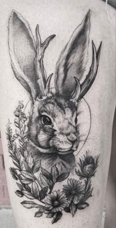 Discover 10 Hare and Rabbit Tattoos Ideas | hare tattoo blackwork, cover up  tattoos, american trad possum and more