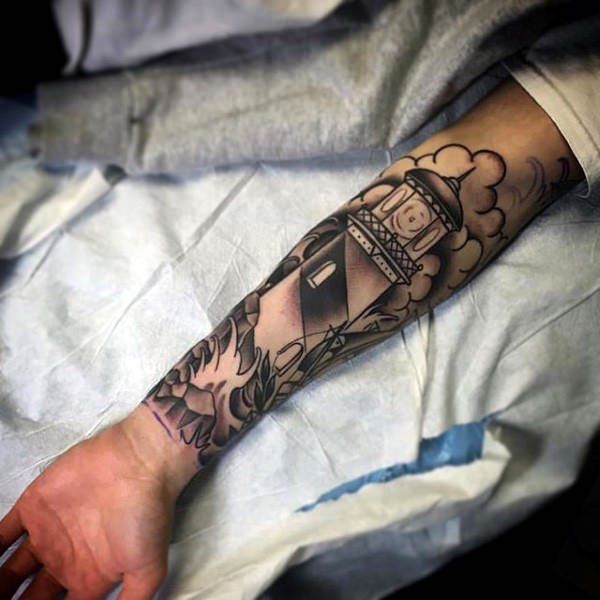 85 Mind-Blowing Lighthouse Tattoos And Their Meaning - AuthorityTattoo